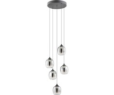 26W LED pakabinamas šviestuvas KHADI, juodos/dūmų sp., 3000K, dimeriuojamas, 01-3488