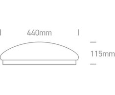 Lubinis šviestuvas 26W LED plafonas, baltas, 3000K, 62024C/W