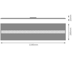 27,5W LED panelė LOUVER, balta, 4000K, 120x30cm