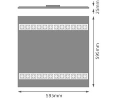 27,5W LED panelė LOUVER, juoda, 4000K, DALI, 60x60cm