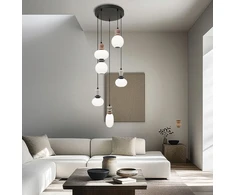 27W LED pakabinamas šviestuvas GEMMA, baltos/rudos/pilkos/juodos sp., 3000K, 4347000