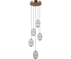 28W LED pakabinamas šviestuvas ALANI, aukso sp./skaidrus, 3000K