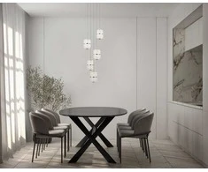 28W LED pakabinamas šviestuvas ALANI, juodos/aukso sp./skaidrus, 3000K