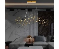V-tac 28W LED pakabinamas šviestuvas, aukso sp., 3000K