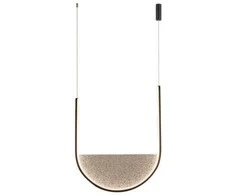 28W LED pakabinamas šviestuvas, juodos sp. korpusu/šviesiai pilkas stiklas, 3000/4000K, dimeriuojamas, 23164