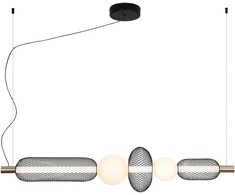 Viokef 28W LED pakabinamas šviestuvas MARGOT, juodos/aukso sp., 3000K, 4311600
