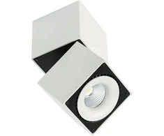 Lubinis šviestuvas 28W LED paviršinis šviestuvas SEVILLA SQUARE, baltos/juodos sp., 3000K