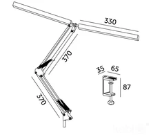 28W LED stalo šviestuvas TENUIX DUO, juodas, 3000/4000/6000K, dimeriuojamas