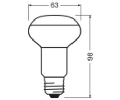 Ledvance 2,9W LED lemputė, E27, 2700K