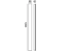 Sieninis šviestuvas 29W LED sieninis fasado šviestuvas MUTTI 4K, juodas, 4000K
