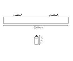 Ideal Lux Magnetinis šviestuvas Montuojamas Į Bėgelį Arca Accent 60 Cm 4000K 223018