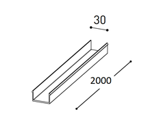 2m difuzorius BRIGHT LINE šviestuvui