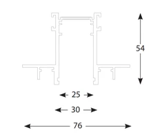 Bikuva.lt 2m užglaistomas magnetinės sistemos bėgelis SPECTRA LIGHTING INSIGHT, juodas