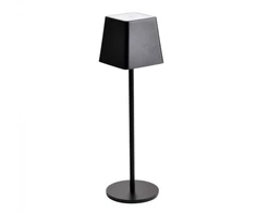 V-tac 2W LED įkraunamas stalinis šviestuvas, juodas, 3000K, dimeriuojamas