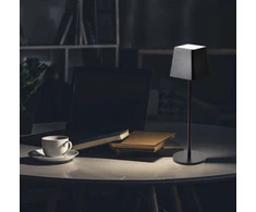 V-tac 2W LED įkraunamas stalinis šviestuvas, juodas, 3000K, dimeriuojamas
