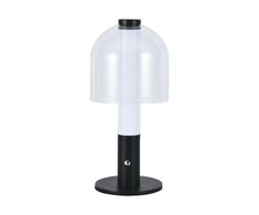 V-tac 2W LED įkraunamas stalinis šviestuvas, juodos sp./skaidrus, 3000/6000K, dimeriuojamas