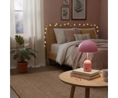 2W LED įkraunamas stalo šviestuvas CANTIA, rožinės sp., 3000/6500K, dimeriuojamas
