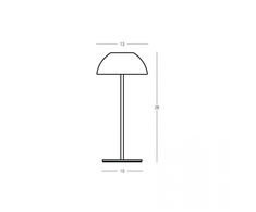 2W LED įkraunamas stalo šviestuvas, smėlio sp., 2700K, dimeriuojamas, IP44, E486