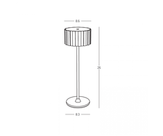 2W LED įkraunamas stalo šviestuvas, žalias, 2700/4000/6500K, dimeriuojamas, IP44, E490