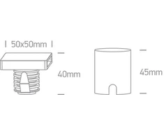 2W LED įleidžiamas sieninis lauko šviestuvas, juodas, 3000K, 68074A/B/W