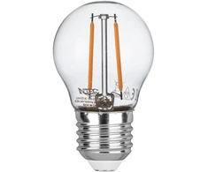 2W LED lemputė, skaidri, E27, 6500K