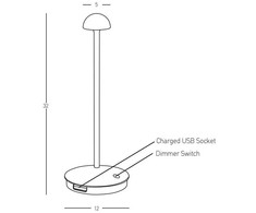 2W LED pastatomas lauko šviestuvas, baltas, 3000K, dimeriuojamas, su baterija, E313