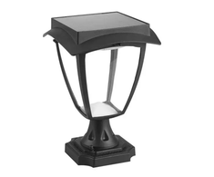V-tac 2W LED pastatomas lauko šviestuvas, juodas, su saulės baterija, IP44