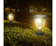 V-tac 2W LED pastatomas lauko šviestuvas, juodas, su saulės baterija, IP44