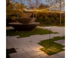 V-tac 2W LED pastatomas lauko šviestuvas su saulės baterija, juodas, 3000K, IP54