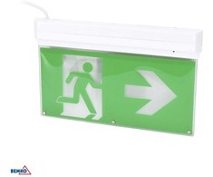 2W LED paviršinis evakuacinis šviestuvas MALER, baltas, 6000K, 3h veikimas autonominiu režimu
