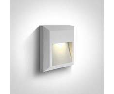 2W LED paviršinis fasado šviestuvas, baltas, 3000K, 67388B/W/W