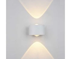 Lubinis šviestuvas Italux 2W LED sieninis fasado šviestuvas GILBERTO, baltas, 3000K