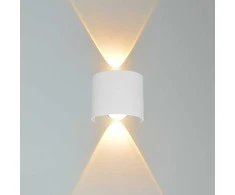 2W LED sieninis fasado šviestuvas ORTELO, baltas, 3000K, šviečia į abi puses