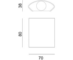 2W LED sieninis fasado šviestuvas ORTELO, juodas, 3000K, šviečia į abi puses