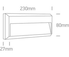 2W LED sieninis šviestuvas, baltas, 2700/3300/4000K, IP65, 67388C/W/V