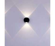 V-tac 2W LED sieninis šviestuvas, juodas, 4000K, IP54