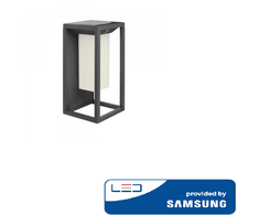 2W LED sieninis šviestuvas su saulės baterija, pilkas, 3000K (šiltai balta), SAMSUNG LED chip