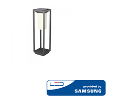 2W LED šviestuvas su saulės baterija, pilkas, 3000K (šiltai balta), SAMSUNG LED chip