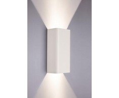 2X GU10 LED sieninis šviestuvas Nowodvorski Bergen, kvadratinis, baltas