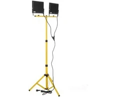 2x100W LED prožektorius su stovu TIGRA, geltonos/juodos sp., 4000K, IP54