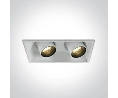 Bikuvalt 2x11W LED įleidžiamas pakreipiamas šviestuvas, baltas, 3000K, 51211C/W/W