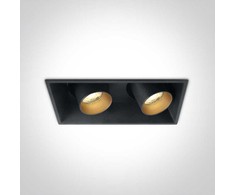 2x11W LED įleidžiamas pakreipiamas šviestuvas, juodas, 3000K, 51211C/B/W