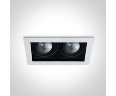 2x12W LED įleidžiamas pakreipiamas šviestuvas, baltas, 3000K, 51212E/W/W