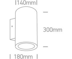 2x20W LED cilindro formos šviestuvas, antracito sp., 4000K, 67138L/AN/C