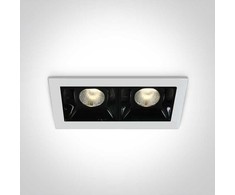 2x2W LED įleidžiamas šviestuvas, baltas, 3000K, 50202B/W/W