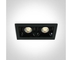 2x2W LED įleidžiamas šviestuvas, juodas, 3000K, 50202B/B/W