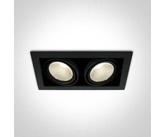 2x30W LED įleidžiamas pakreipiamas šviestuvas, juodas, 3000K, 51230/B/W