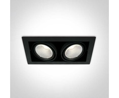 2x30W LED įleidžiamas pakreipiamas šviestuvas, juodas, 4000K, 51230/B/C