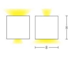 2x3W LED paviršinis lauko šviestuvas, grafito sp., 3000K, E109