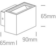 2x3W LED sieninis šviestuvas, antracito sp., 3000K, 67374/AN/W